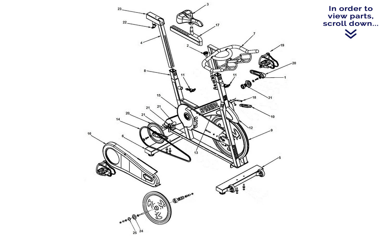 Star Trac Spinner® Pro 7070 diagram
