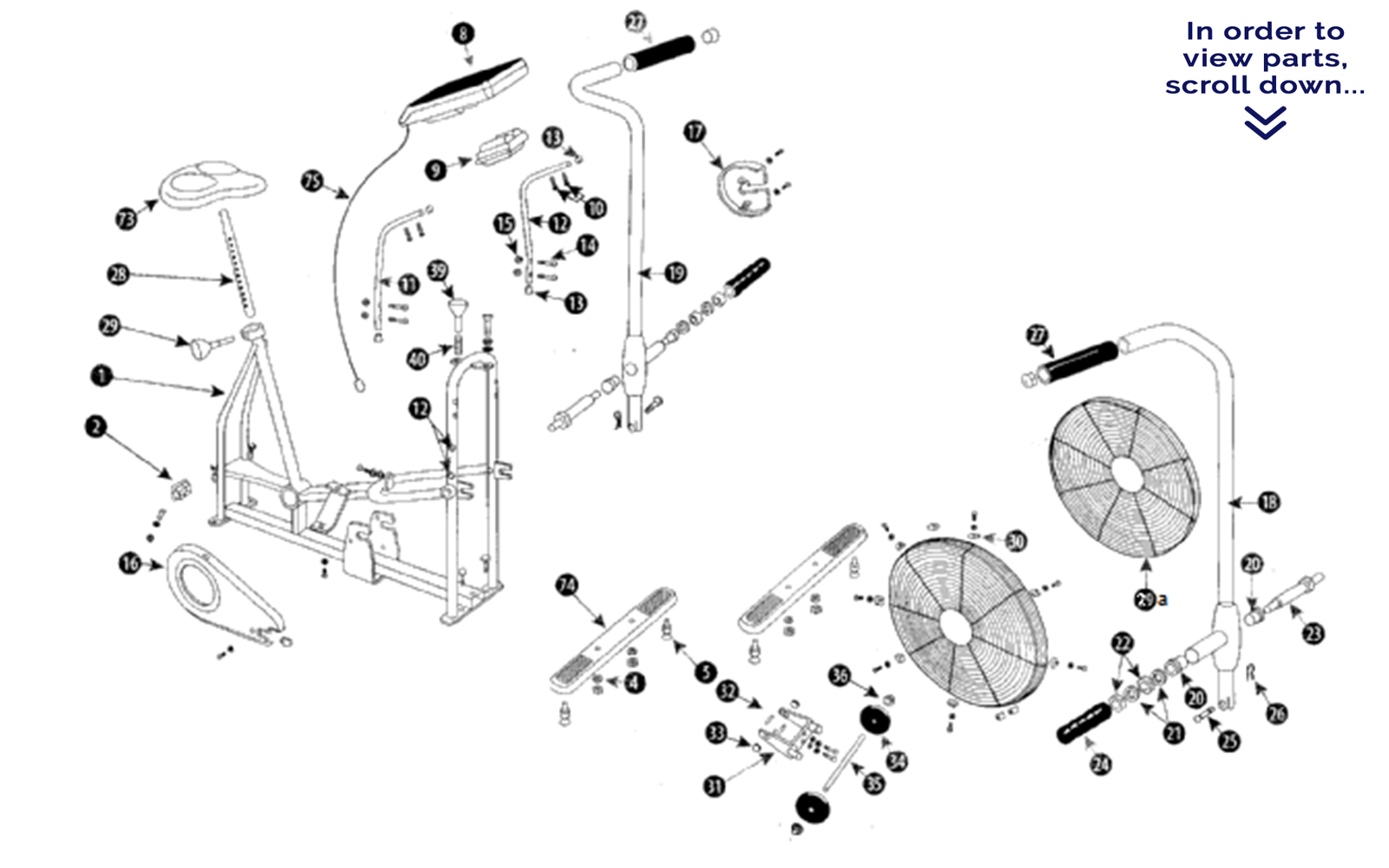 Airdyne Main Frame Parts diagram