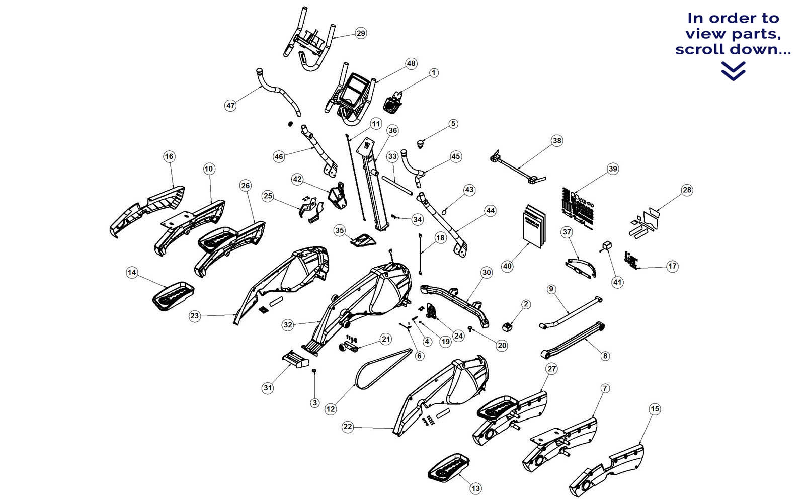 Schwinn 460 Elliptical Parts diagram