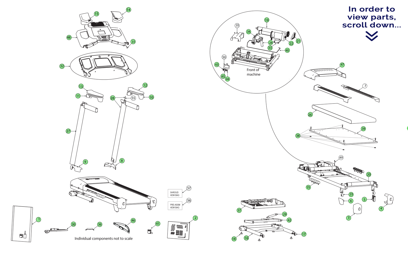 Nautilus T 616 Treadmill diagram