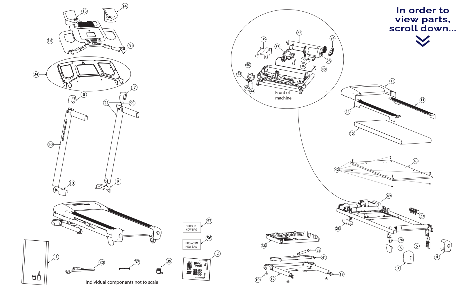 Schwinn Journey 8.0 Treadmill diagram