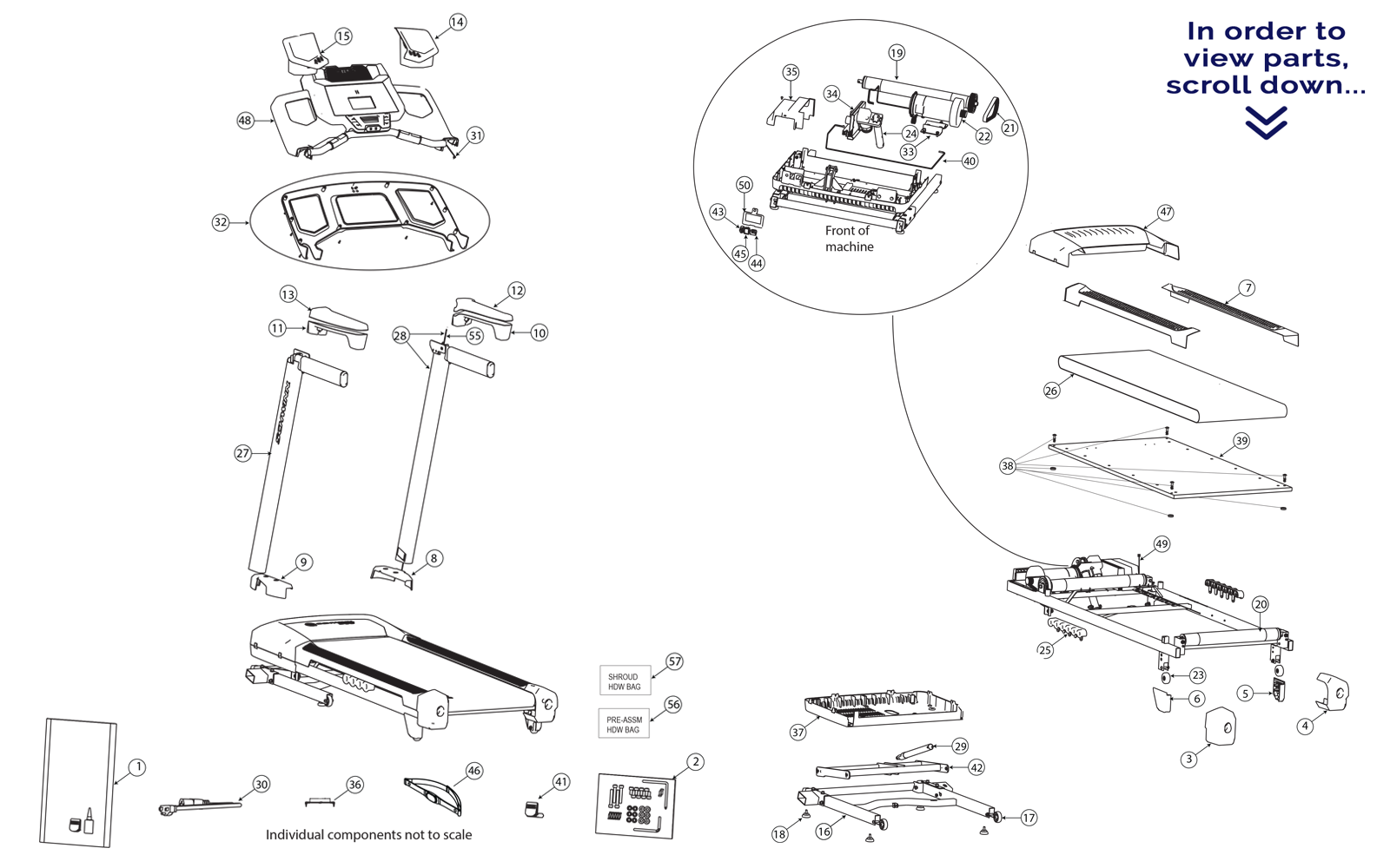 Schwinn Journey 8.5 Treadmill diagram