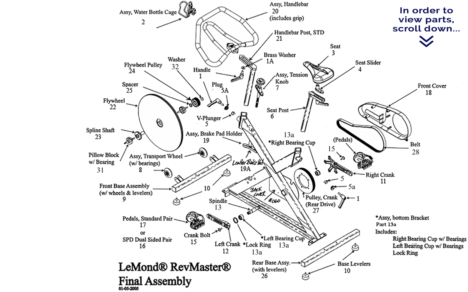 LeMond RevMaster Classic diagram