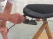 Installing a gel seat cover on a Schwinn Airdyne exercise bike saddle