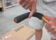 Installing replacement handlebar grips on a Schwinn Airdyne fan bike
